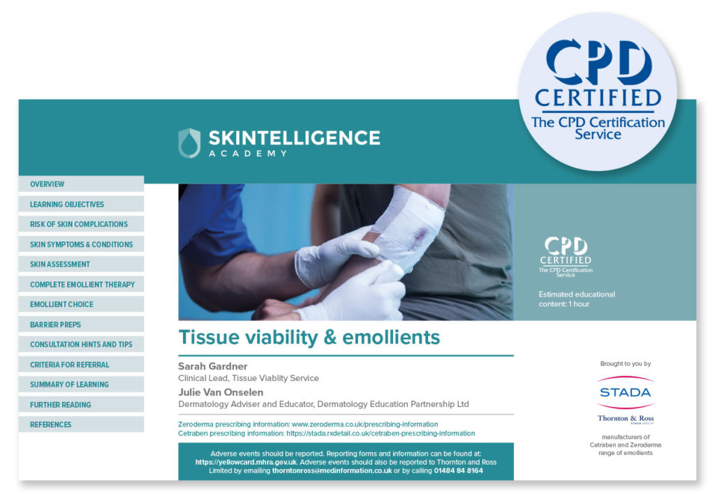 Tissue viability and emollients